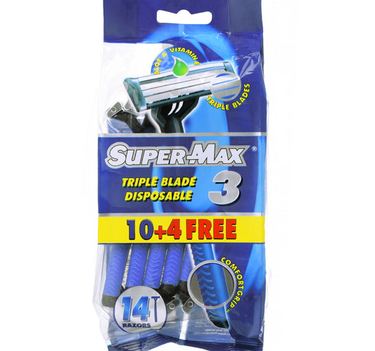 Super Max Men Disposable Triple Blade 14 pcs