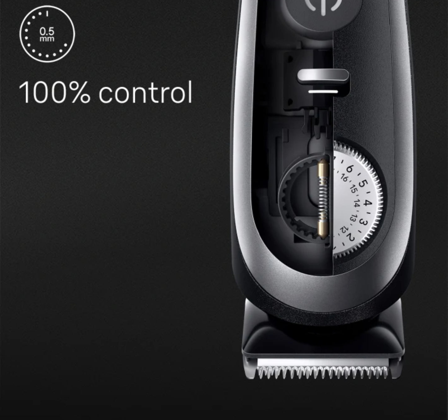 Braun Professional Beard Trimmer with ProBlade and 10 barbering tools, Grey, BT9420