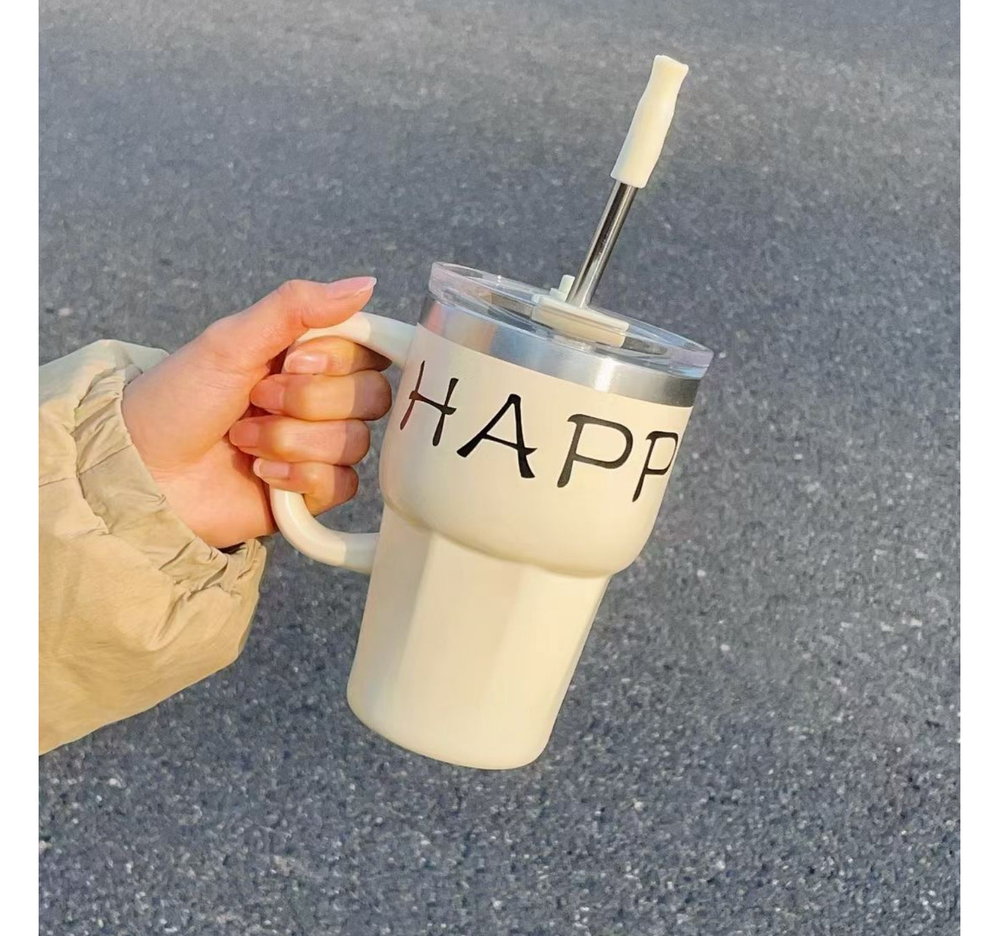 Speed Double Wall Mug + Straw, 480 ml, MK06-01