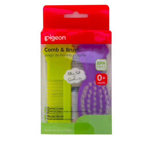 Pigeon Comb And Brush Set For Baby Assorted 1 Set