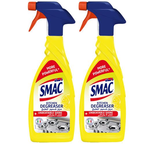 Smac Kitchen Degreaser Lemon Scent Unbeatable Shine 2 x 650 ml