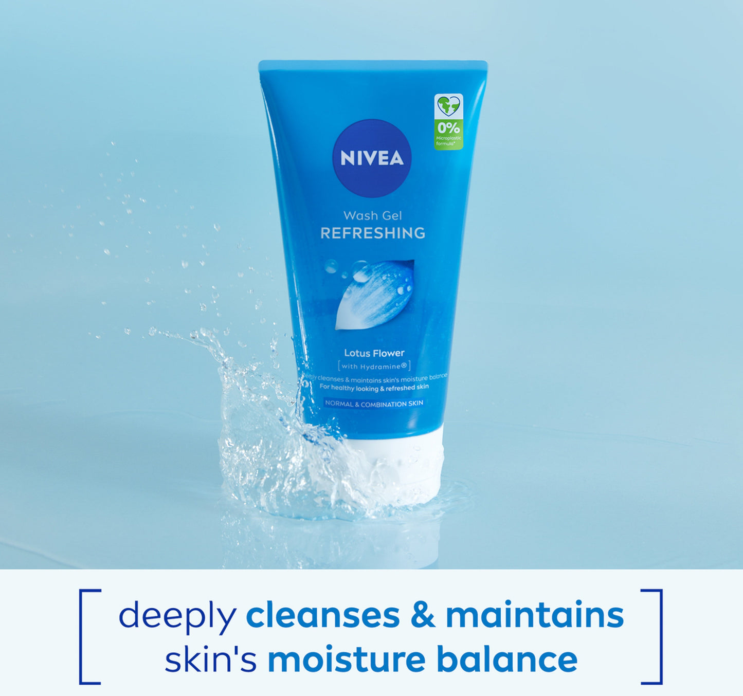 Nivea Refreshing Cleansing Face Wash for Normal Skin with Lotus Flower 150 ml