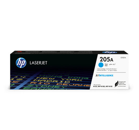 HP 205A Original LaserJet Toner Cartridge (CF531A),Cyan