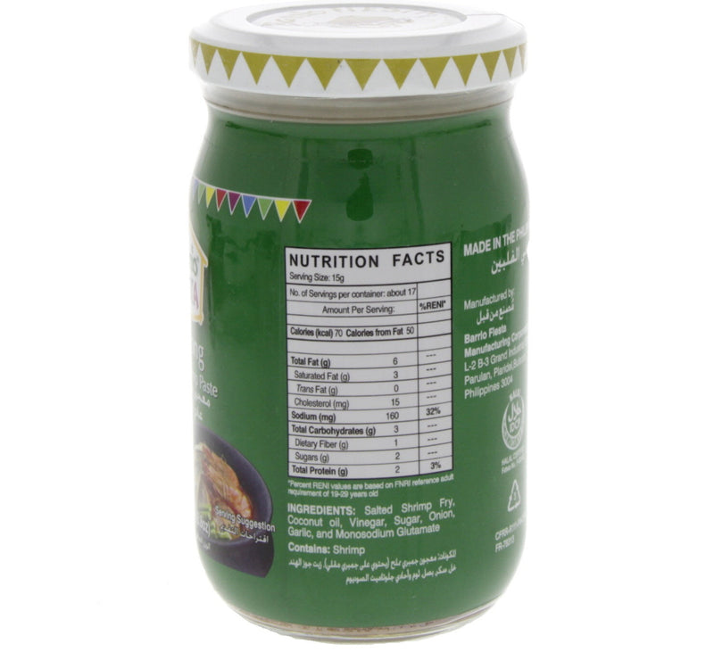 Barrio Fiesta Bagoong Sauteed Shrimp Paste Regular 250 g