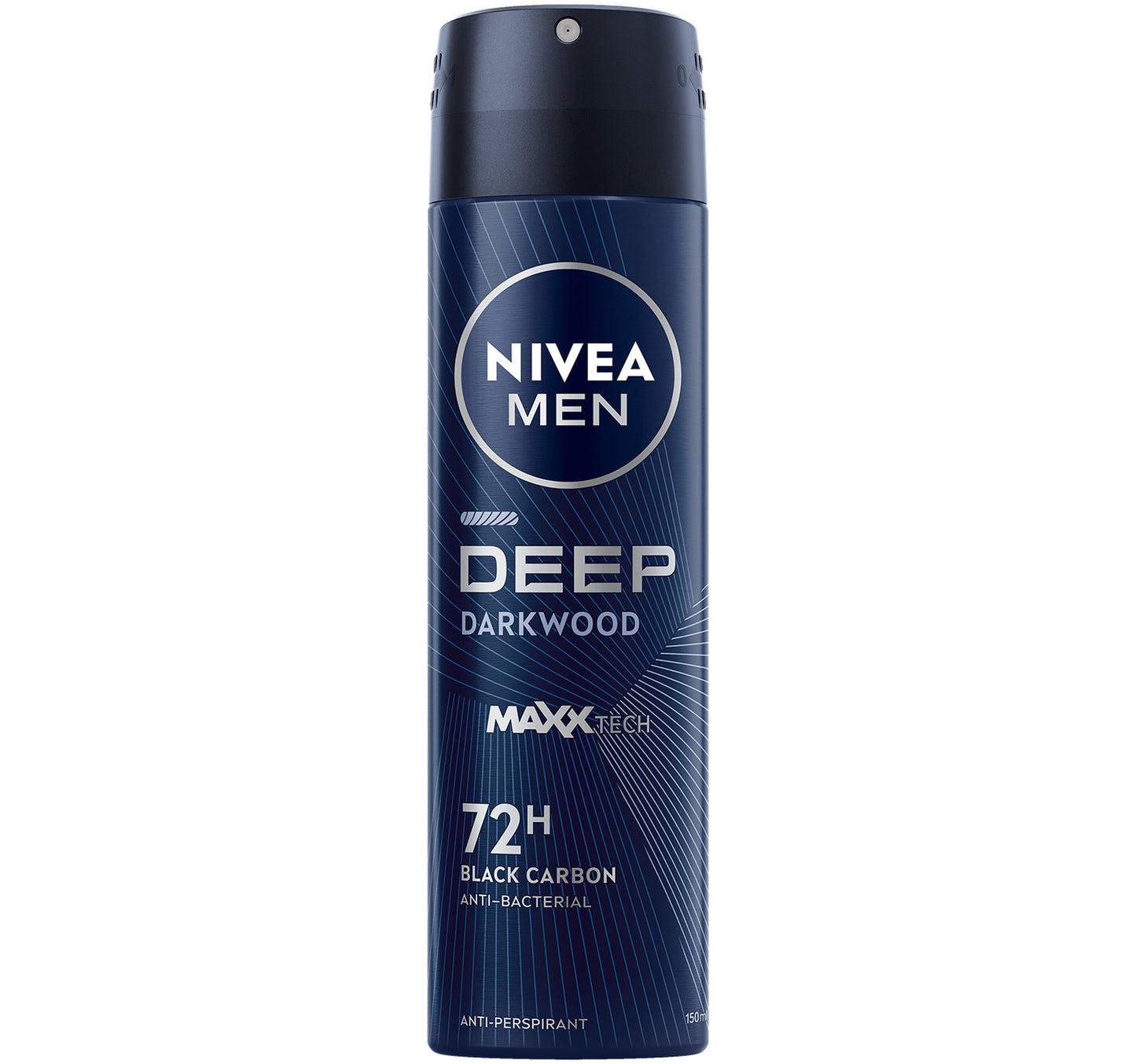 Nivea Men Deep MaxxTech Darkwood Spray with Black Carbon 72H Odor & Sweat Protection 150 ml