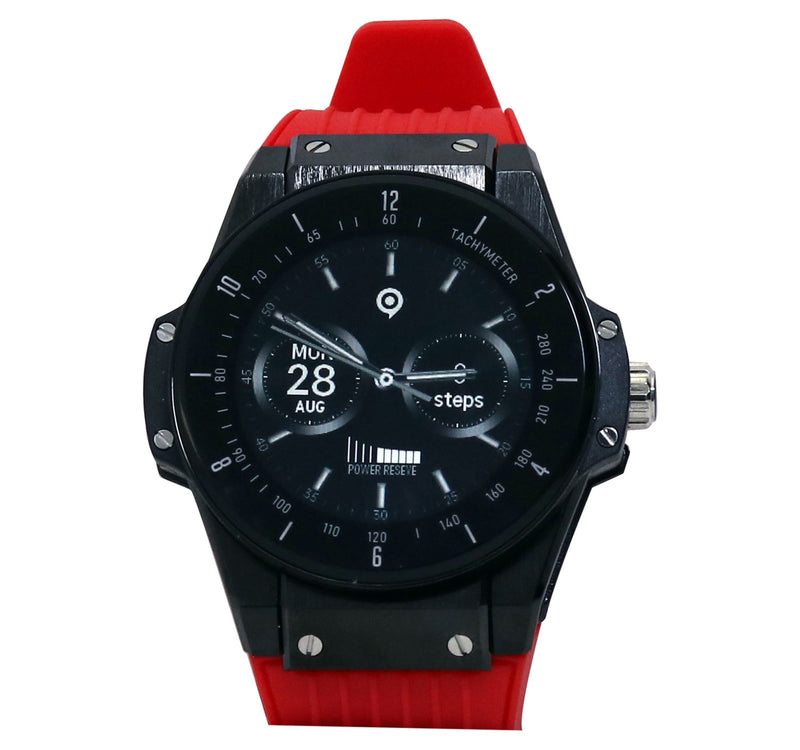 Ikon Men Smartwatch, 1.09 inch Display, Red, IK-WM-08 Lulu Hypermarket