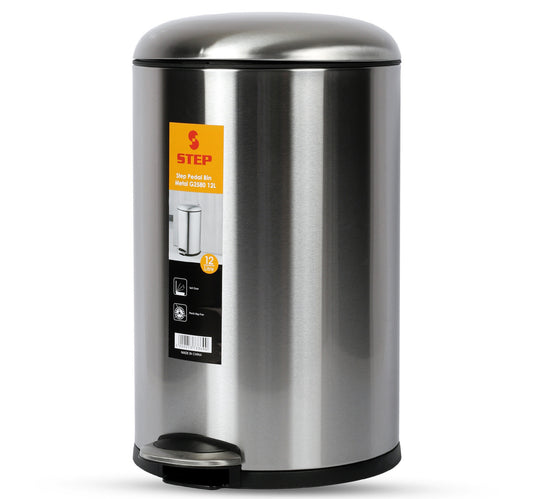 Step Pedal Bin Metal G2580 12 Litre
