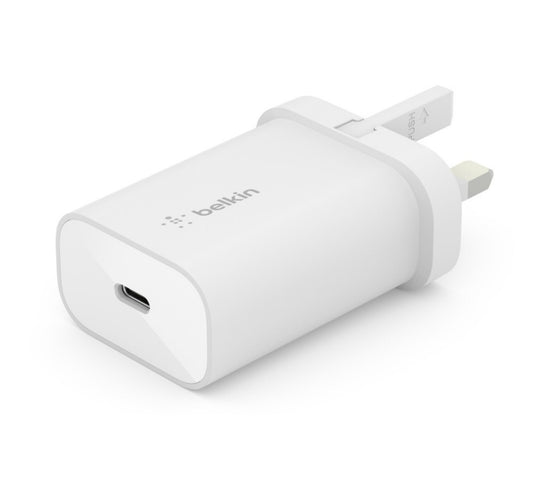 Belkin BoostCharge USB-C PD 3.0 PPS Wall Charger 25W (WCA004MYWH) White Lulu Hypermarket
