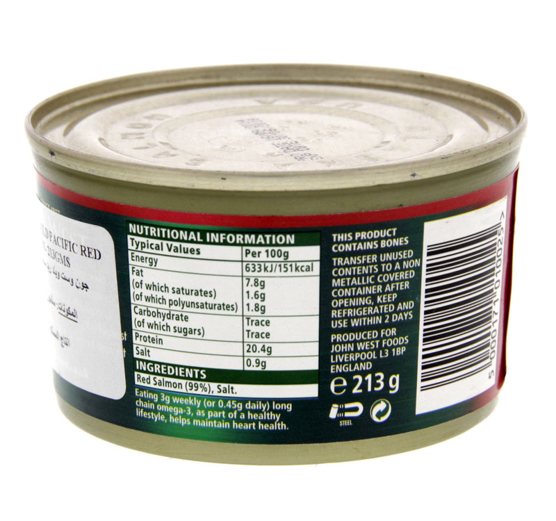 John West Wild Pacific Red Salmon 213 g