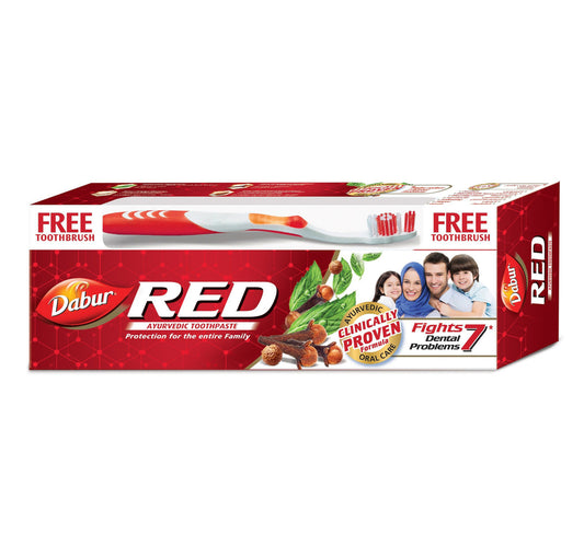 Dabur Red Ayurvedic Toothpaste 200 g + Toothbrush