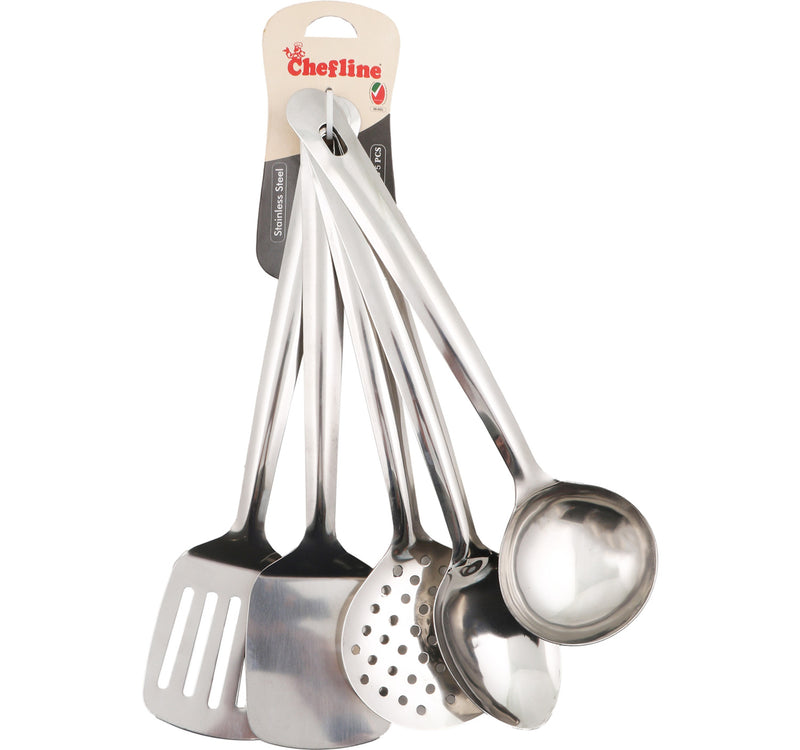 Chefline Stainless Steel Kitchen Utensils, 5 pcs, SNB01