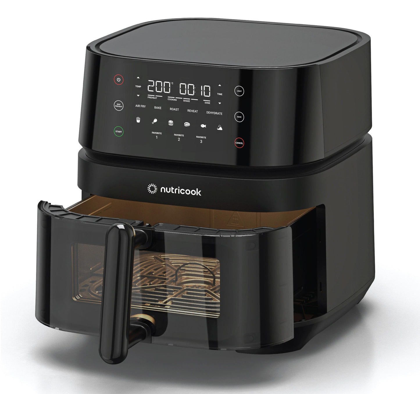 Nutricook Air Fryer 3 with Digital Control Panel Display, 5.7 L, 1700 W, Black, NC-AF357V