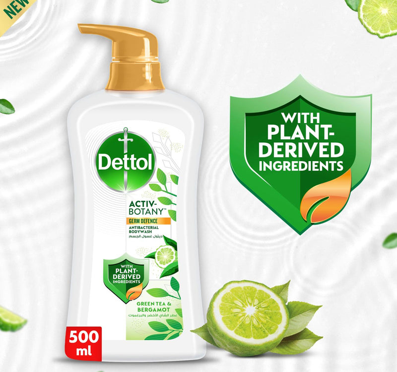 Dettol Activ-Botany Anti-Bacterial Body Wash Green Tea & Bergamot Scent 500 ml