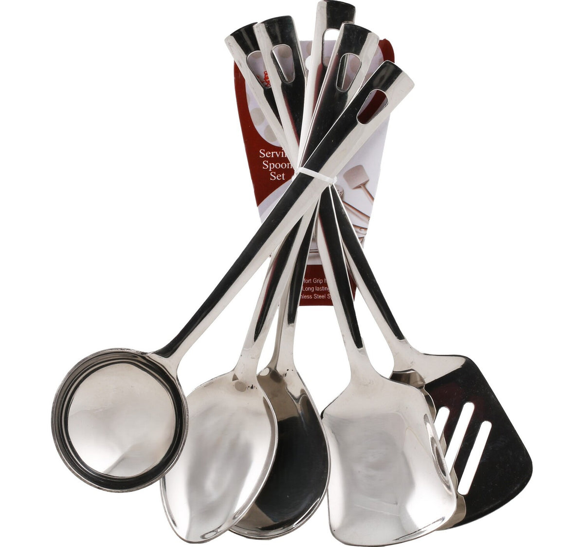 Chefline Stainless Steel Serving Utensils, 5 pcs