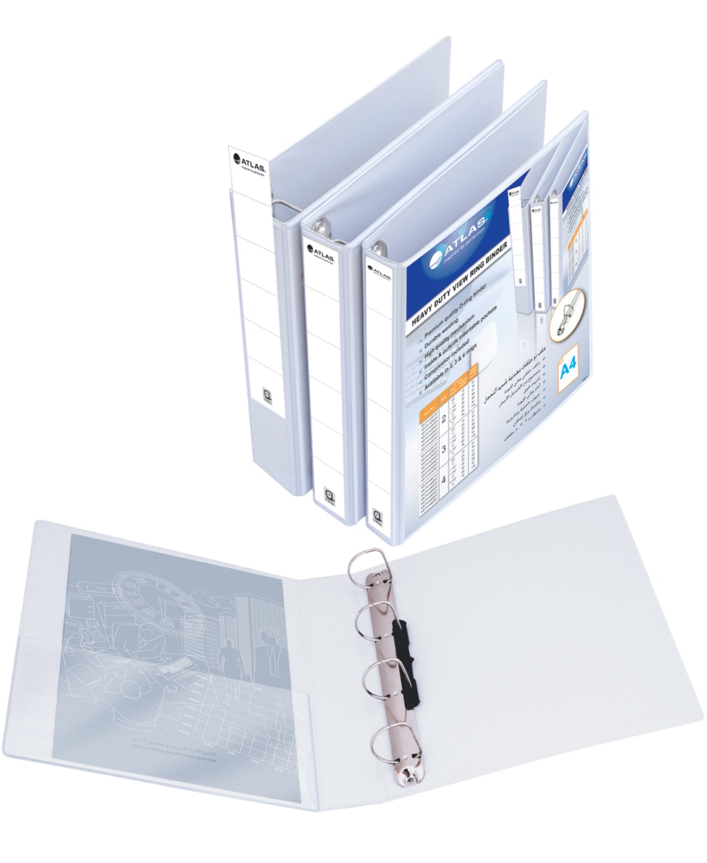 Atlas 2 Ring Binder with Packet, 35 mm