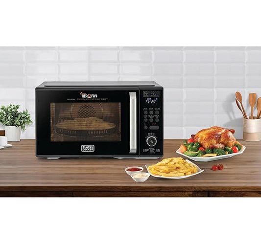 Black+Decker 4-in-1 29L Digital Microwave Oven with Air Fryer, Grill & Convection, MZAF2910
