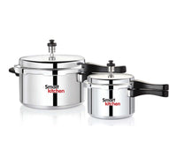 Smart Kitchen Aluminum Pressure Cooker 5Ltr + 3Ltr India