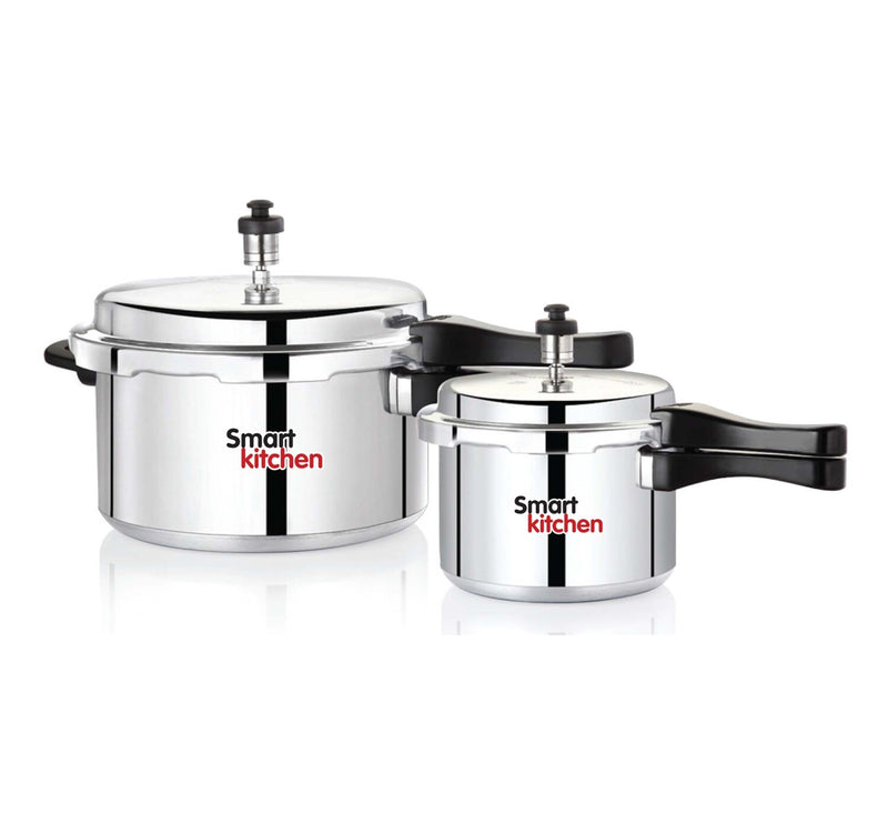 Smart Kitchen Aluminum Pressure Cooker 5Ltr + 3Ltr India