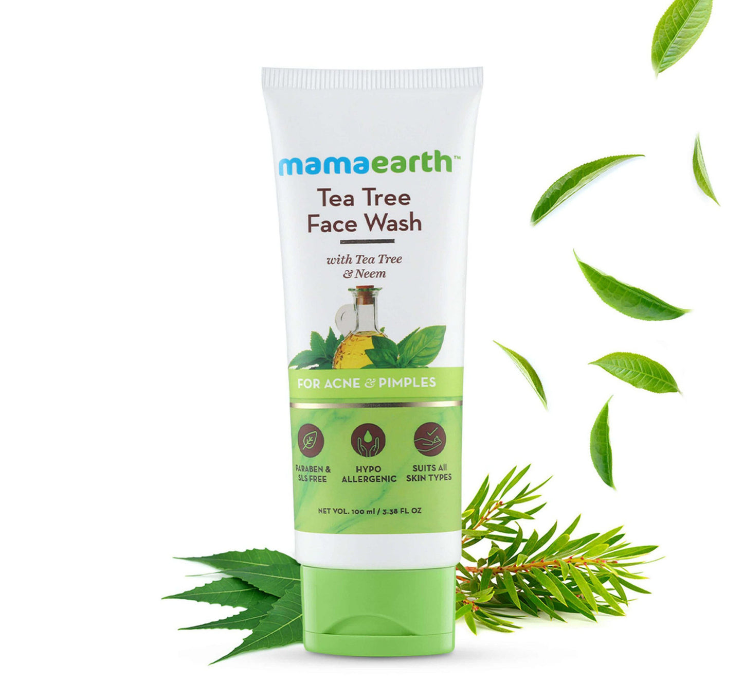 Mamaearth Tea Tree Facewash for Acne & Pimples 100 ml