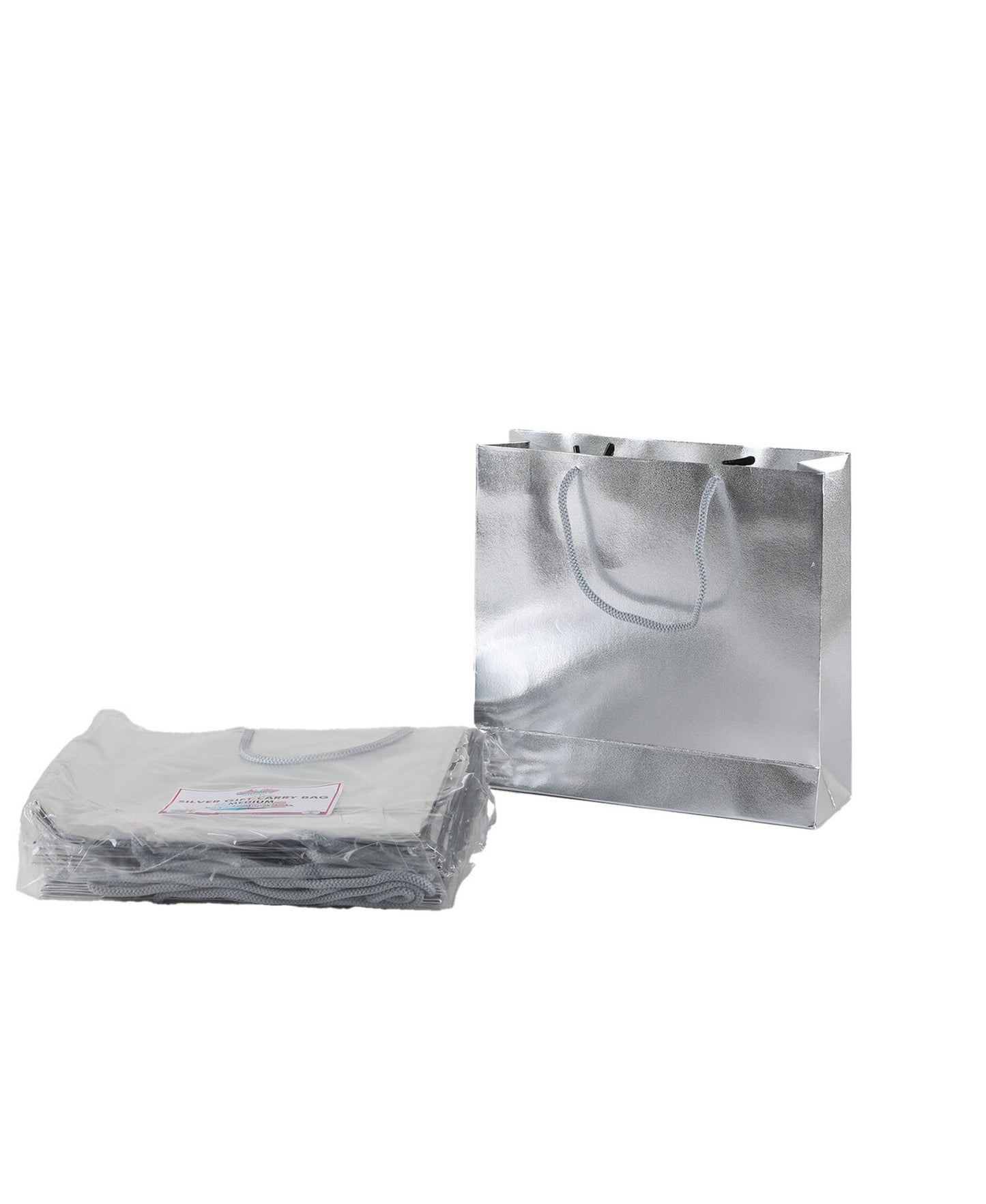 Party Fusion Gift Bag Silver 22x23x7