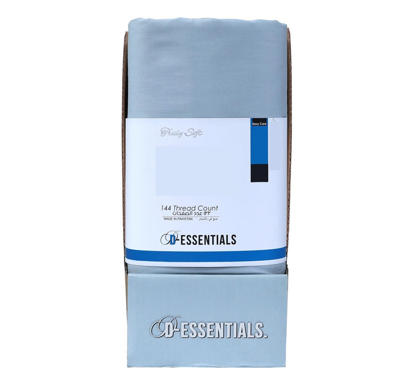 Decora D-Essentials Solid Fitted Sheet 200x200cm Blue