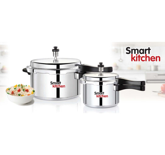 Smart Kitchen Aluminum Pressure Cooker 5Ltr + 3Ltr India