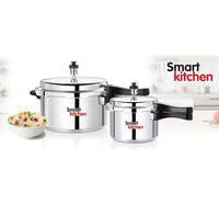 Smart Kitchen Aluminum Pressure Cooker 5Ltr + 3Ltr India