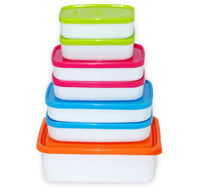 Bee Plastic Food Keeper Set, 7 pcs, Multicolor, ES7693