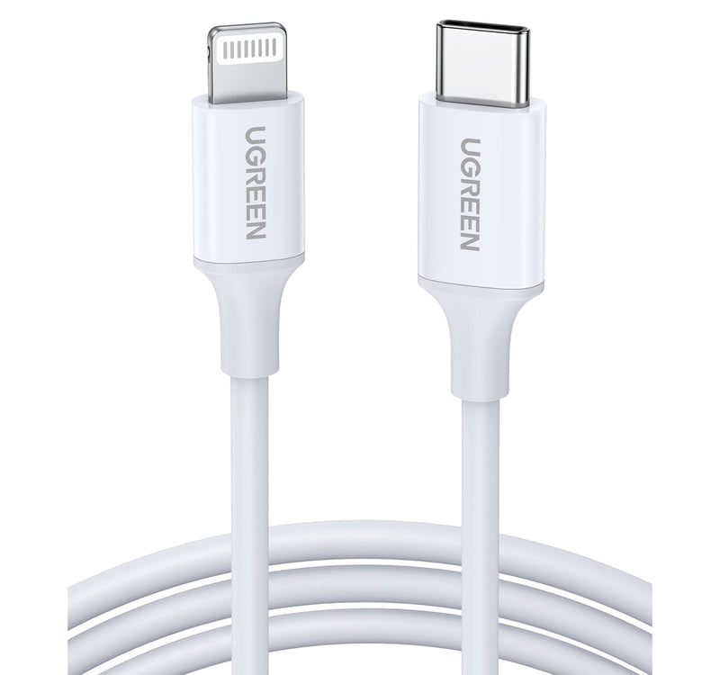 Ugreen MFi USB-C to Lightning Charging Cable, White, 10493