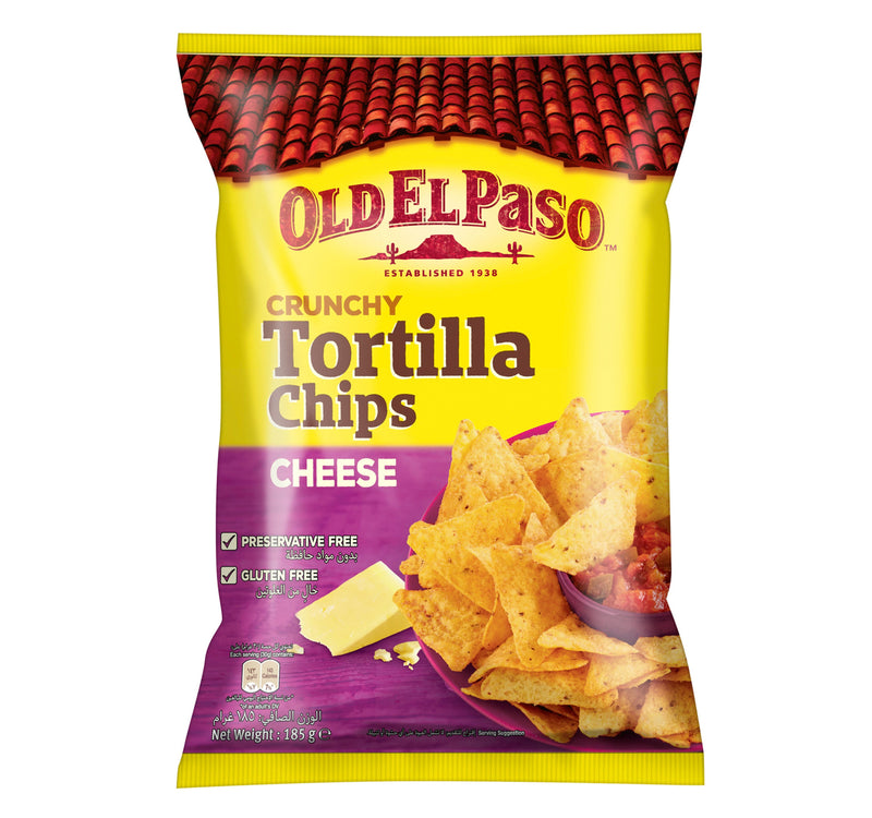 Old El Paso Crunchy Tortilla Chips Cheese 185 g