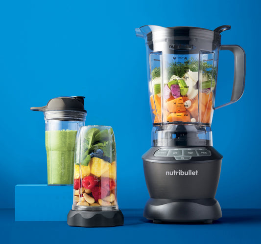 NutriBullet Full Size Blender + Combo, 1000 W, 7 Piece Accessories, Dark Grey, NBC-0910B