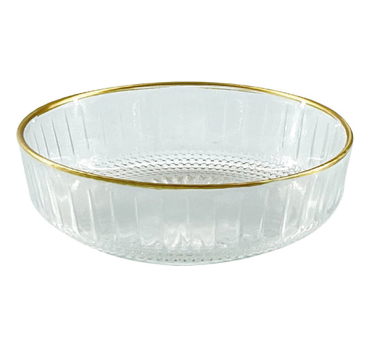 Glascom Decorative Glass Bowl, 12 cm, Clear, ELEN006