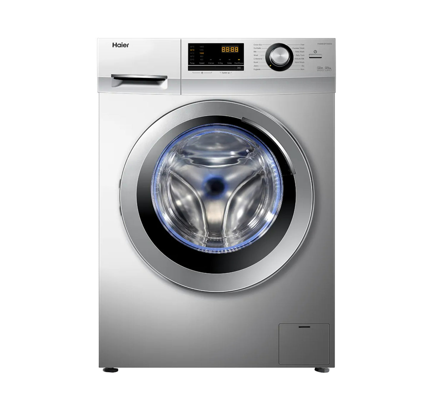 Haier Front Load Washer & Dryer, 8/5 kg, 1400 RPM, Silver, HWD80-BP14636S