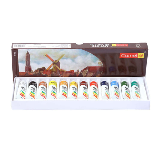 Camel Artist Oil Colour Tube 9mlx12 Shades