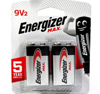 Energizer Max 9V Battery 2pcs