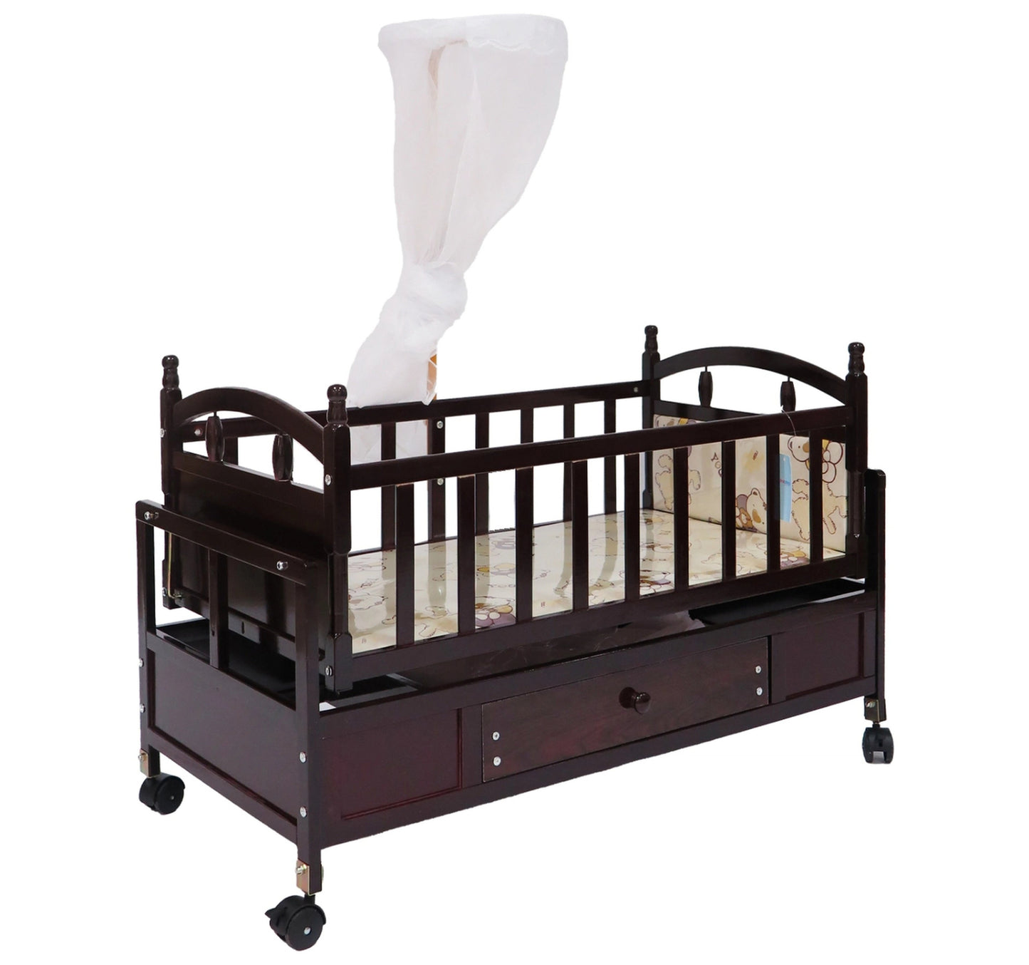 First Step Baby Wooden Cradle, Brown A25, 5370B1