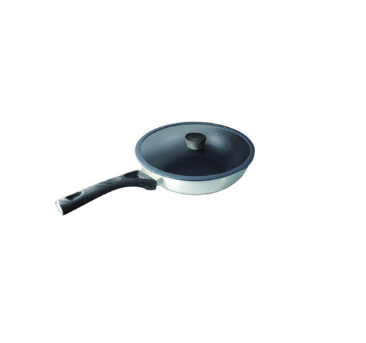 Chefline Non Stick Aluminium Deep Fry pan with Glass Lid, 28cm