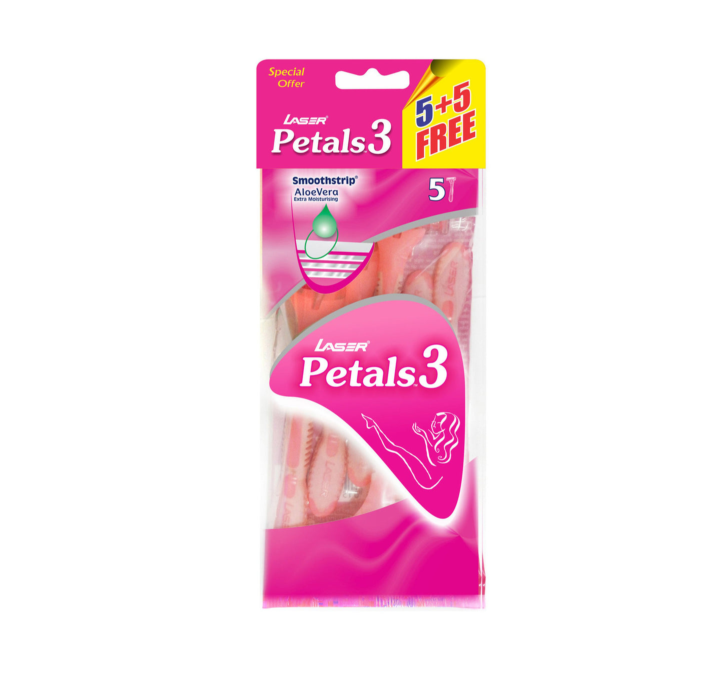 Laser Petals 3 Disposable Razor 5+5