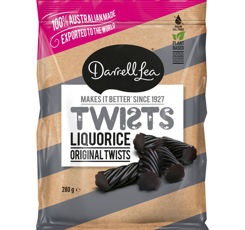 Darrell Lea Twists Liquorice 280 g Lulu Hypermarket