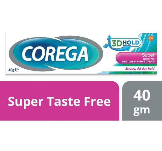 Corega Super Taste Free Denture Fixative Cream 40 g