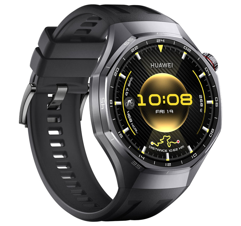 Huawei GT6 Pro Atum GPS + Wifi Smartwatch, 46 mm Titanium Alloy Case with Black Fluoroelastomer Strap, ATM-B29