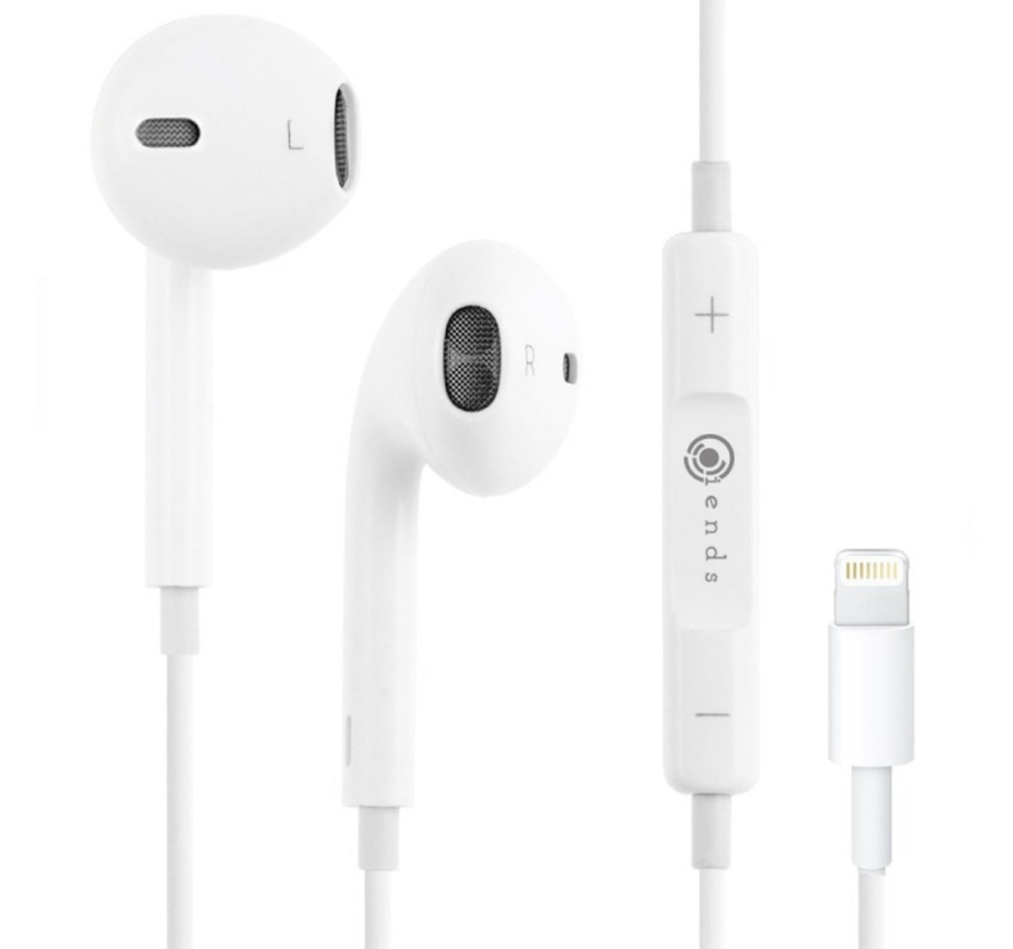Iends Wired Lightning Headset Stereo Earphone with Mic White HS2073 Lulu Hypermarket