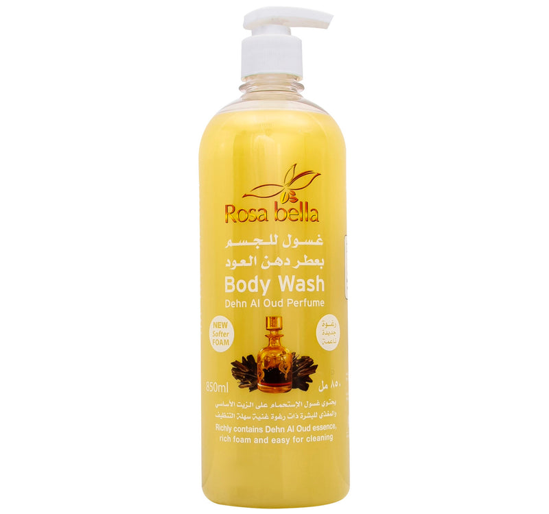 غسول الجسم روزا بيلا برائحة دهن العود 850 مل