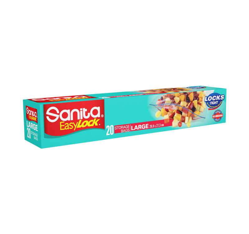 Sanita Easy Lock Storage Bags Large Size 26.8 x 27.3cm 20pcs