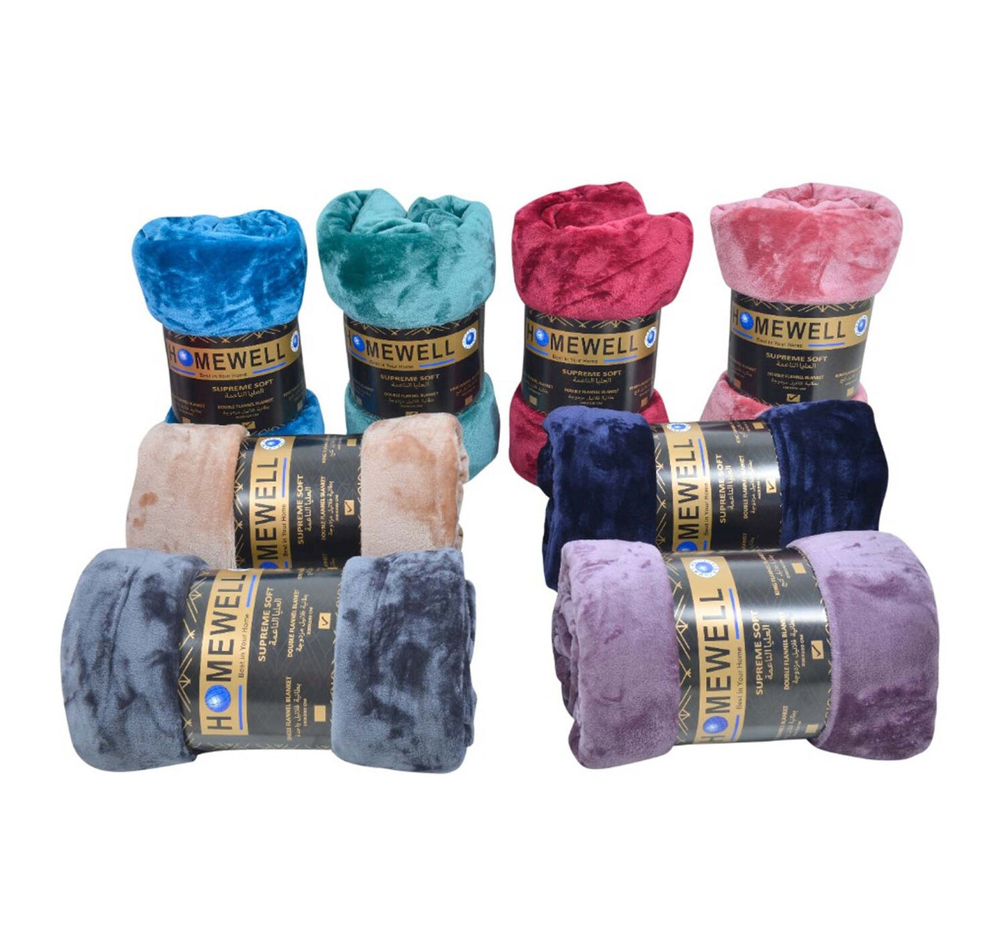 Homewell Flannel Blanket 150X200cm Assorted Per Pc