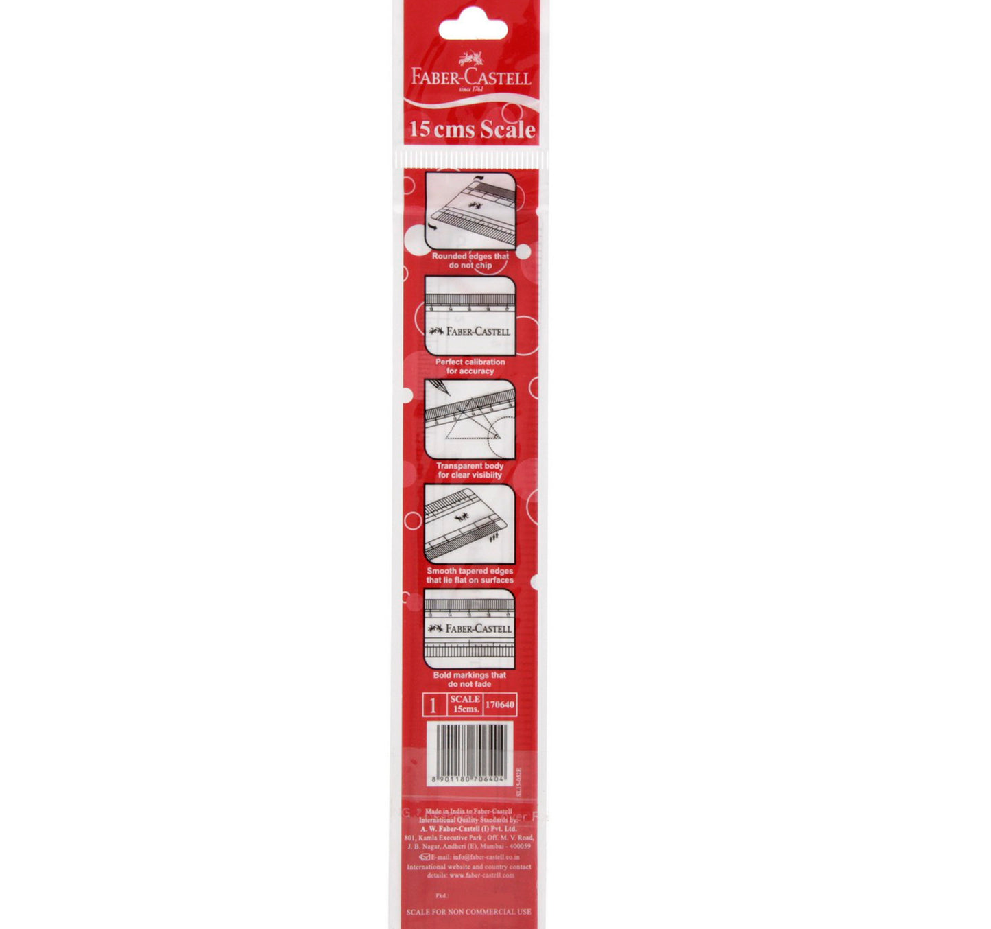 Faber-Castell 15cms Plastic Ruler
