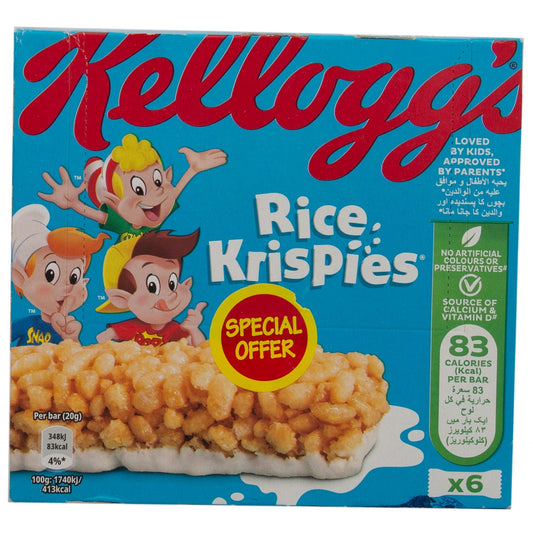 Kellogg's Rice Krispies Snack Bars Value Pack 6 x 20 g Lulu Hypermarket