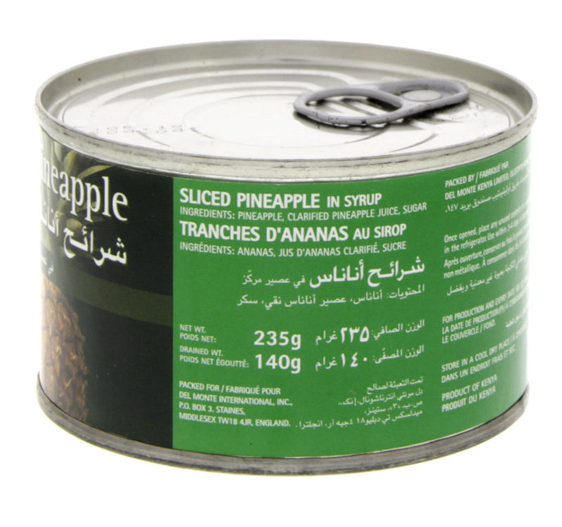 Del Monte Sliced Pineapple In Syrup 235 g