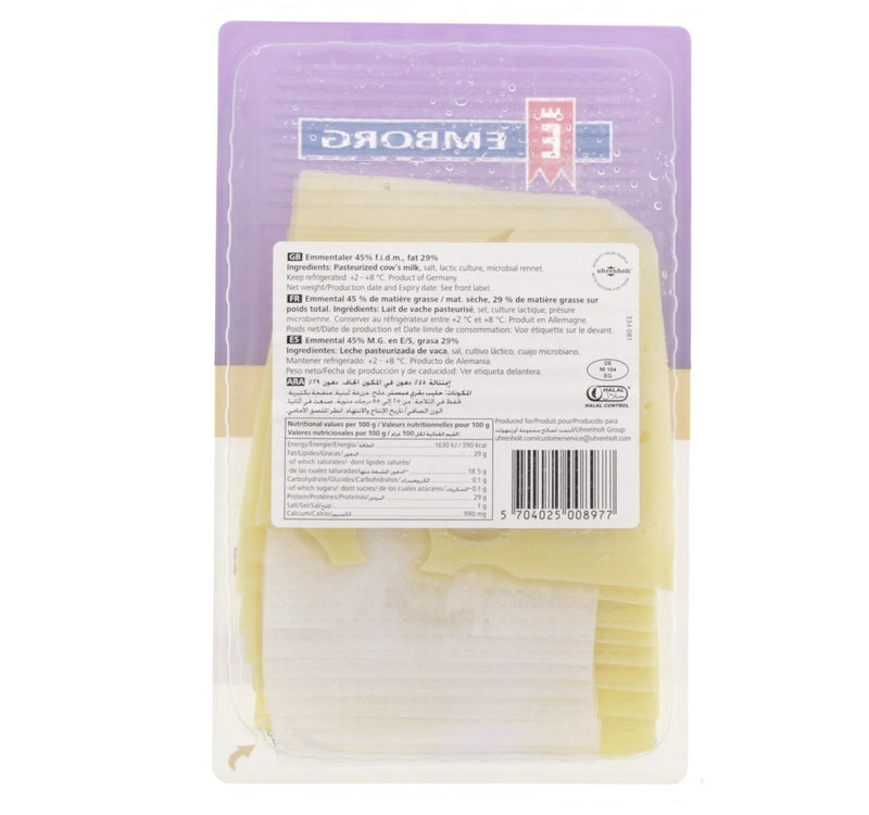 Emborg Emmentaler Cheese Slices 150 g