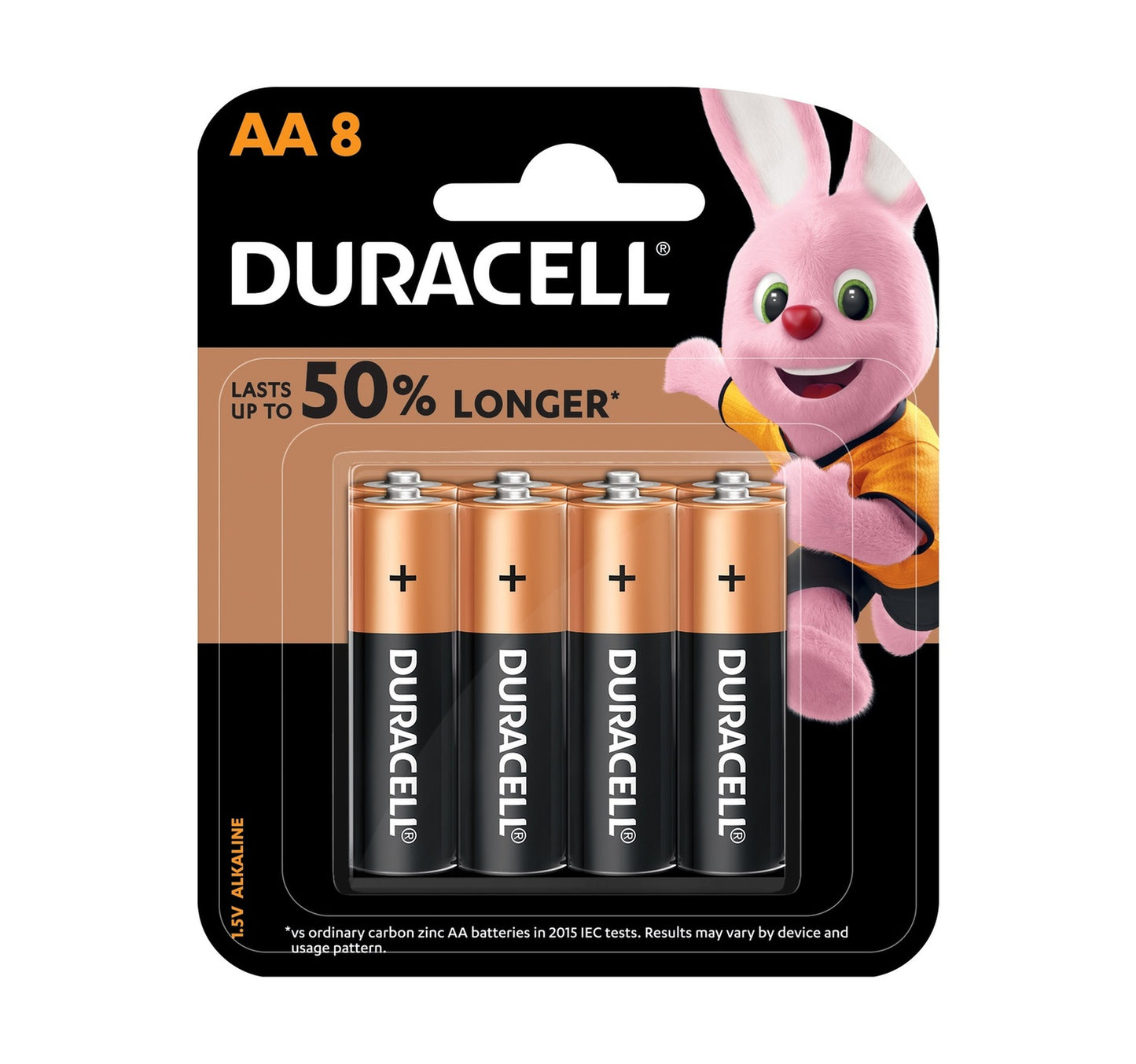 Duracell Type AA Alkaline Batteries, pack of 8